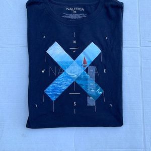 Nautica t-shirt with boat and compass